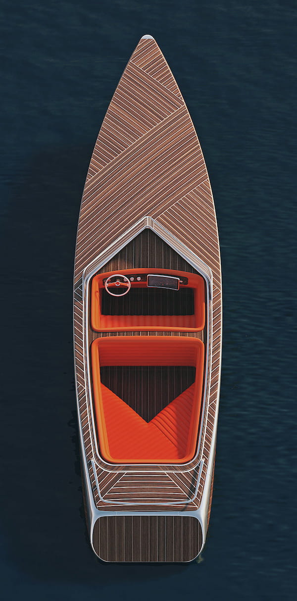 Bateau en bois, électrique fait par Dimitri Bez, nom de l'objet : Zebra